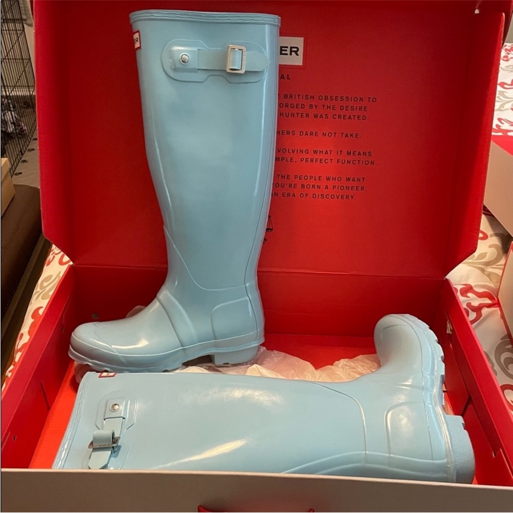 Hunter Pale Mint Tall Boots